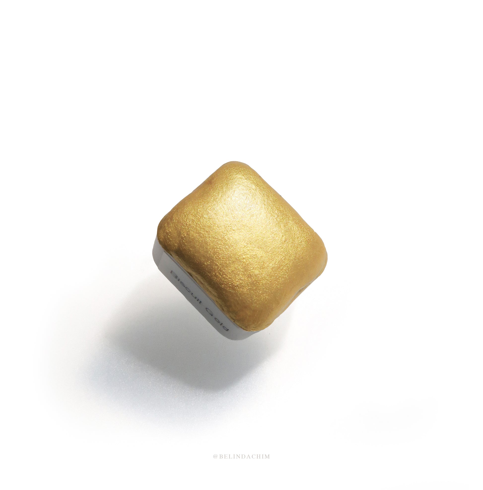 Homemade  metallic watercolor in gold
