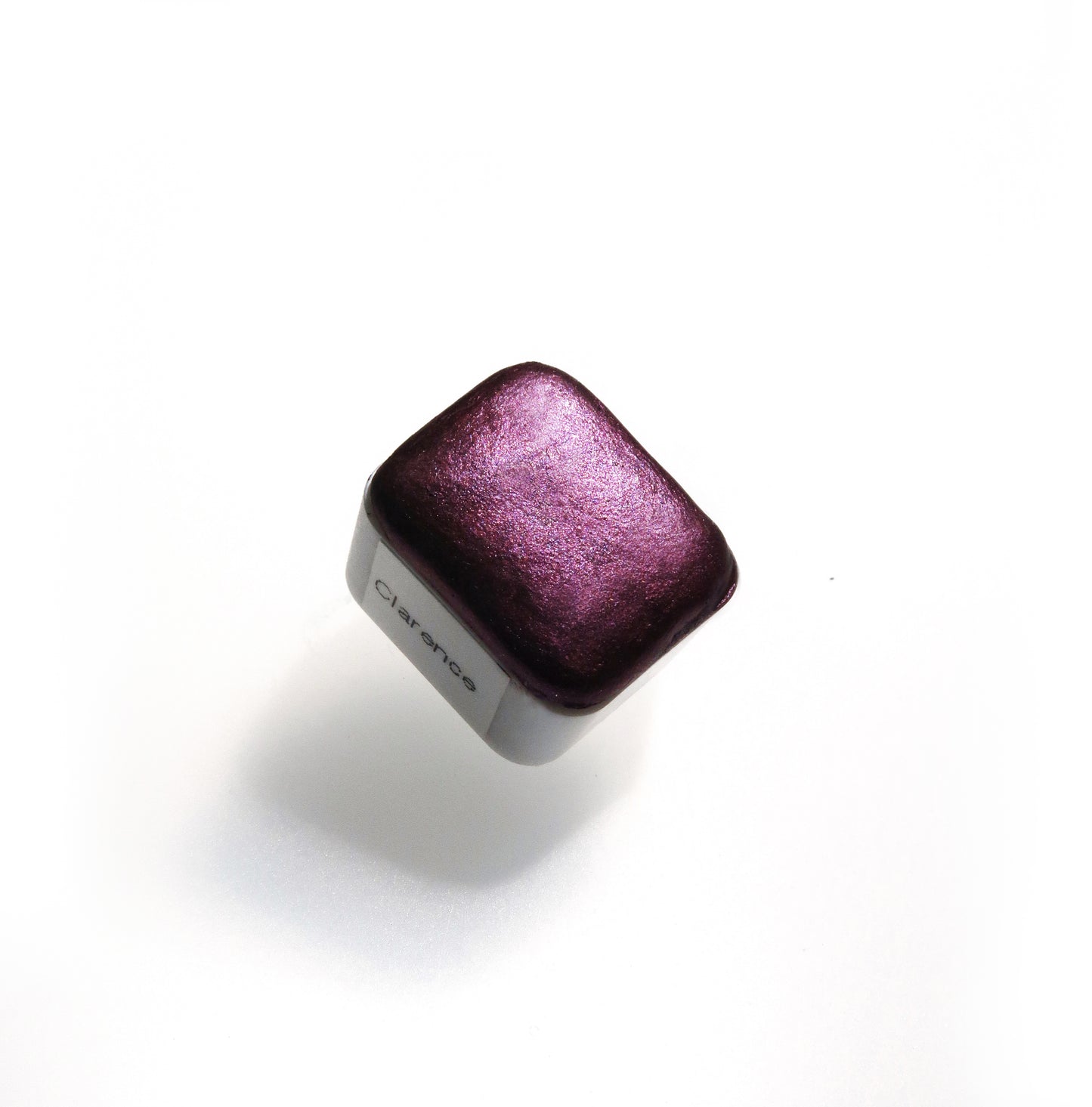 Homemade metallic watercolor in purple