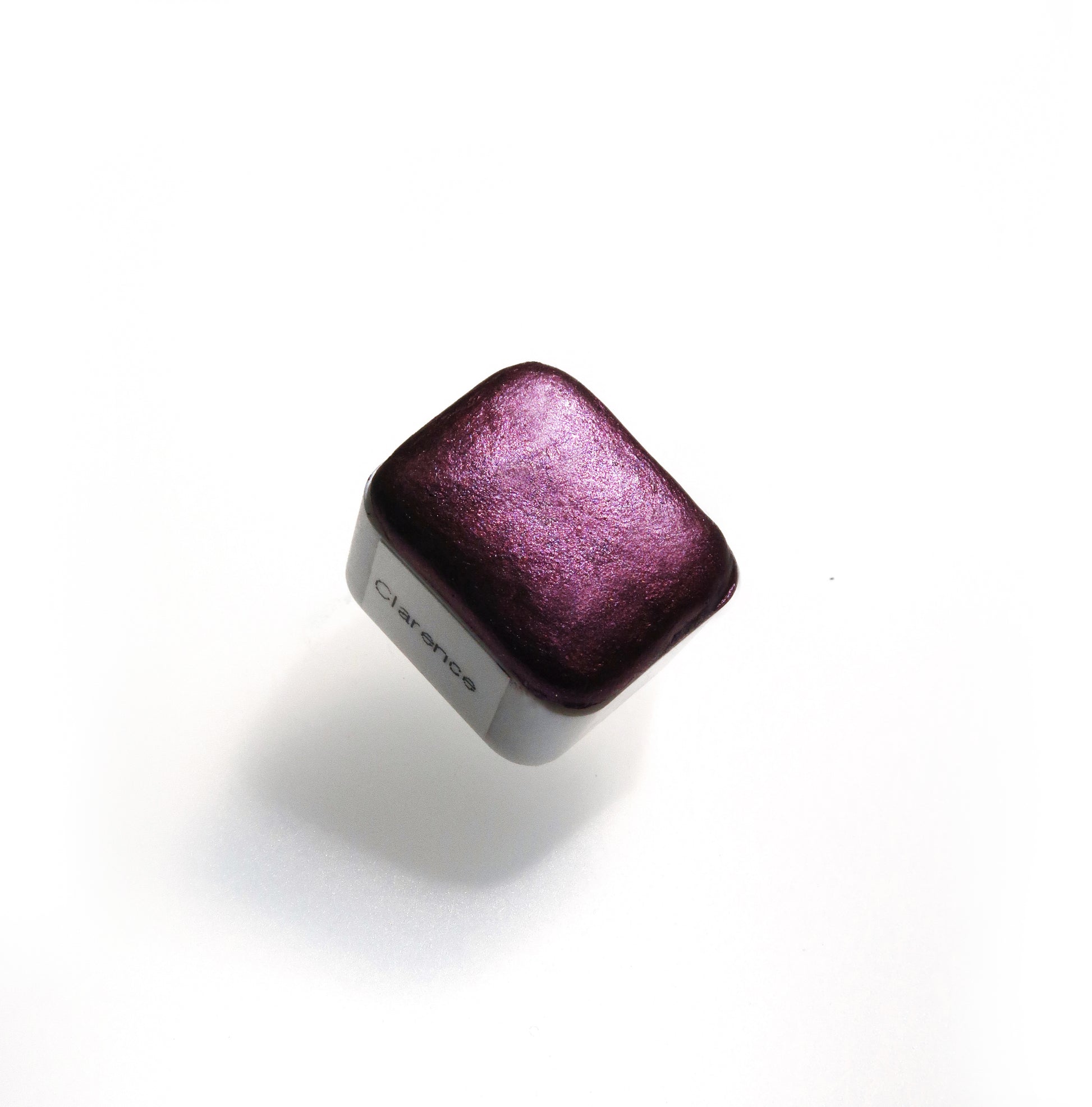 Homemade metallic watercolor in purple