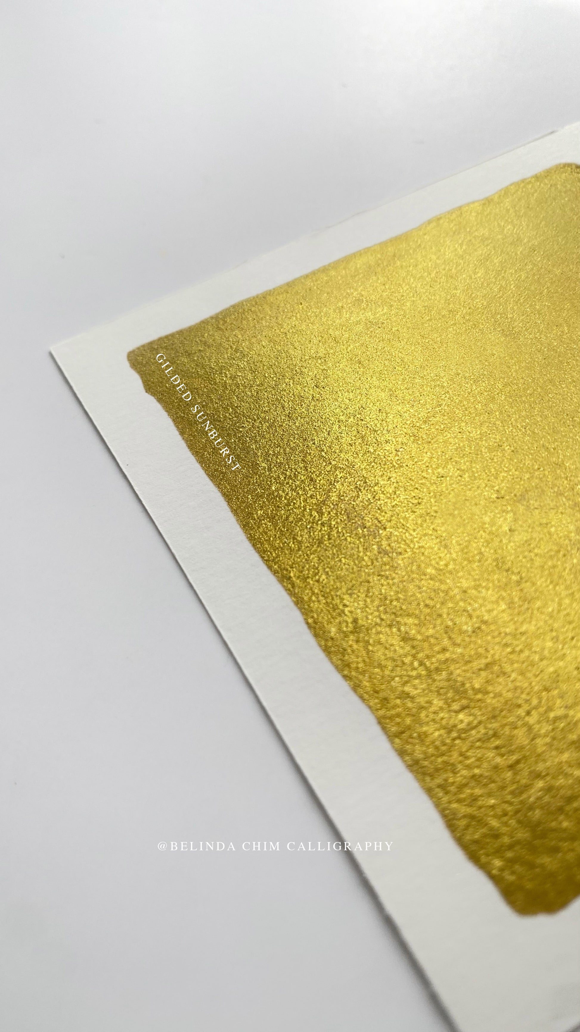 Homemade  metallic watercolor in gold