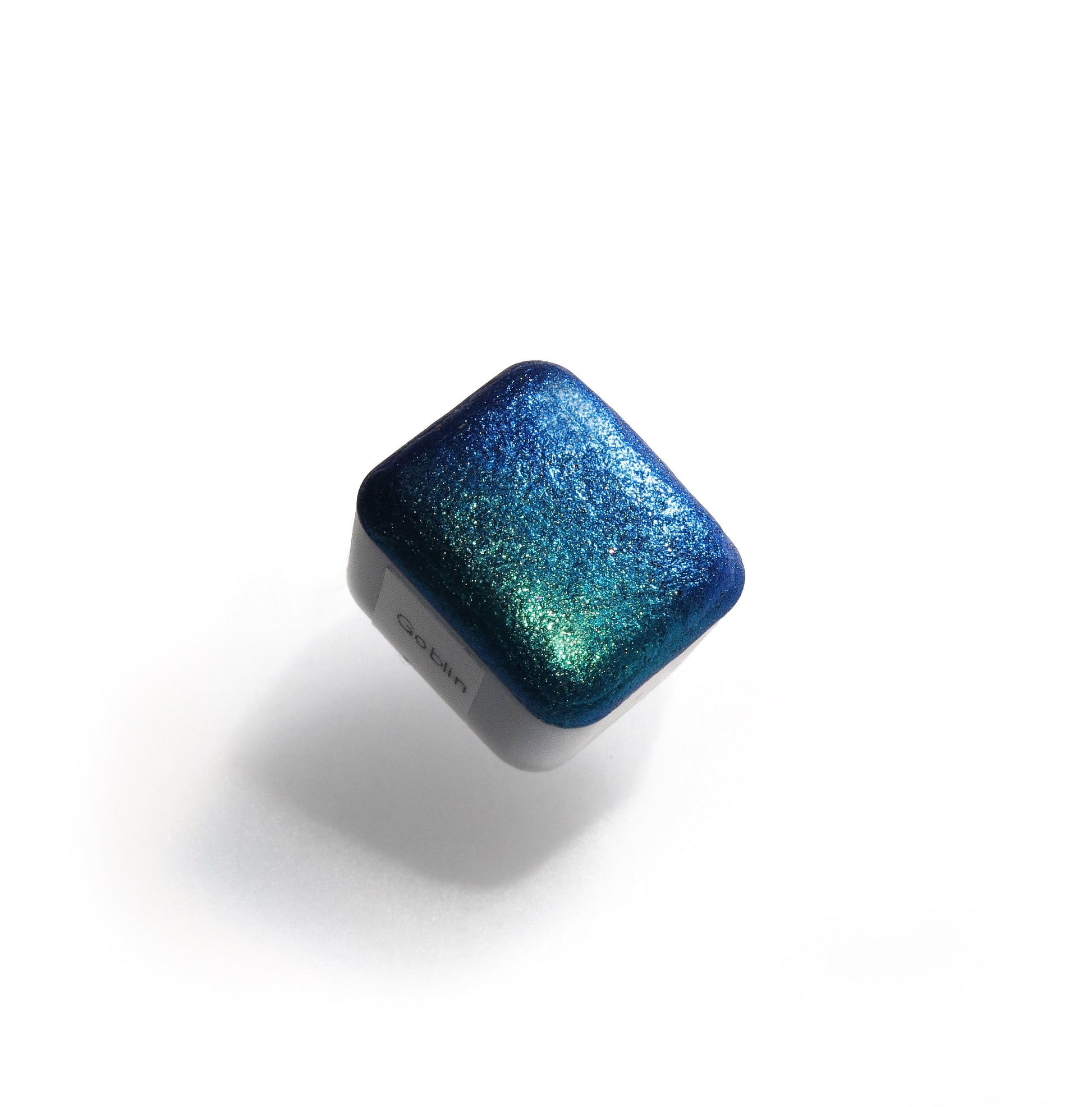 Homemade colorshift metallic watercolor in blue
