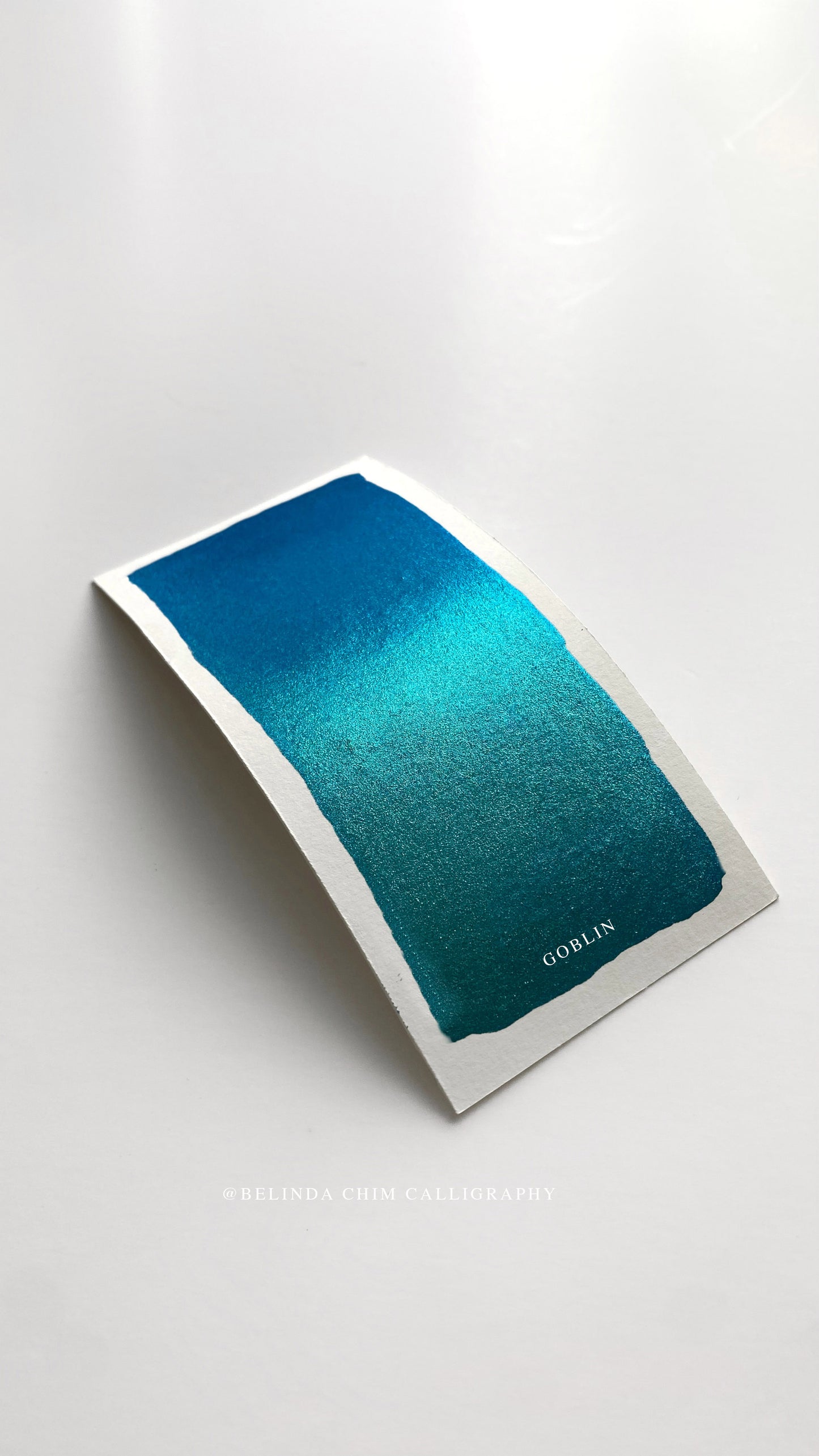 Homemade colorshift metallic watercolor in blue