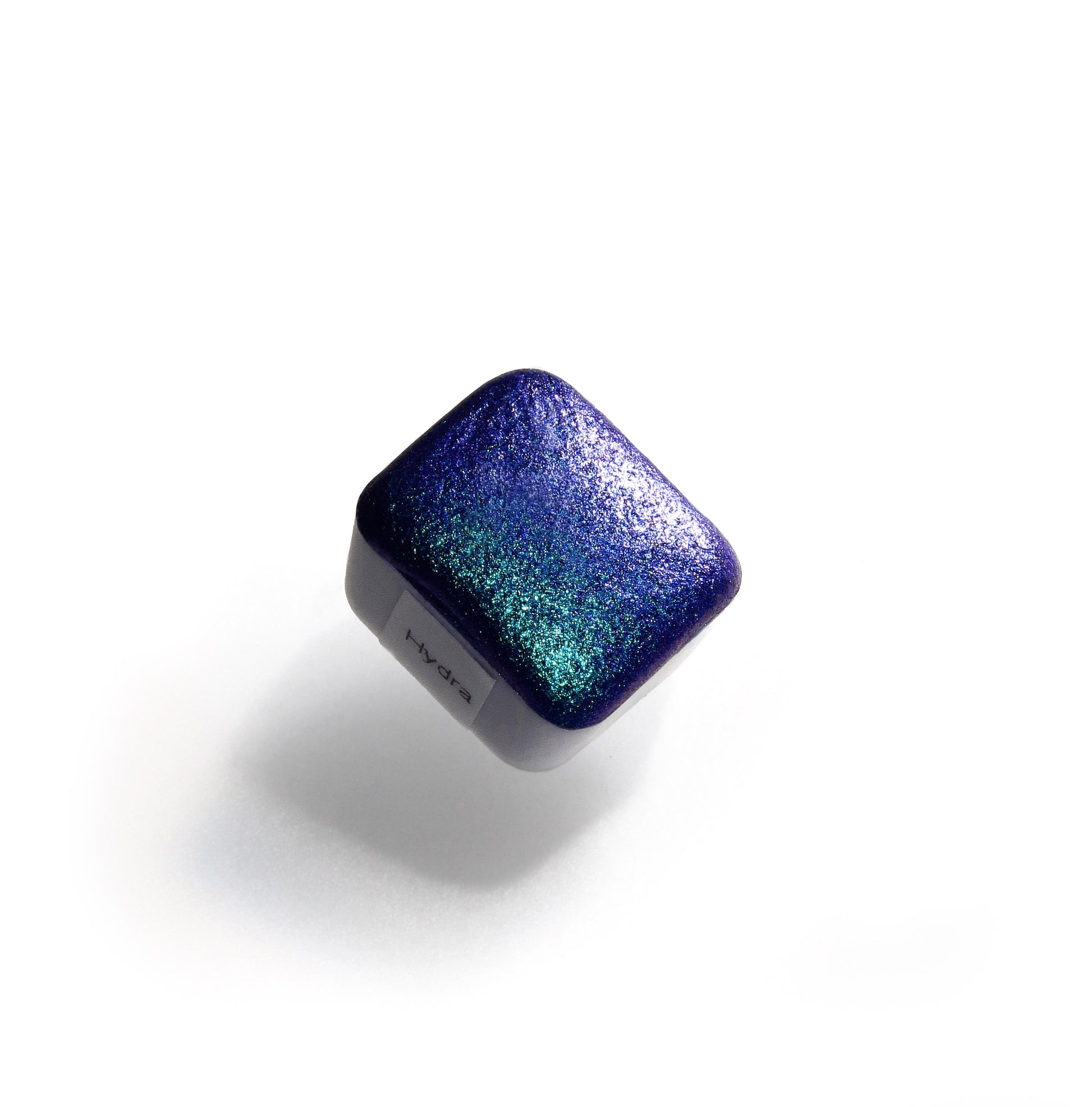 Homemade colorshift metallic watercolor in blue and purple