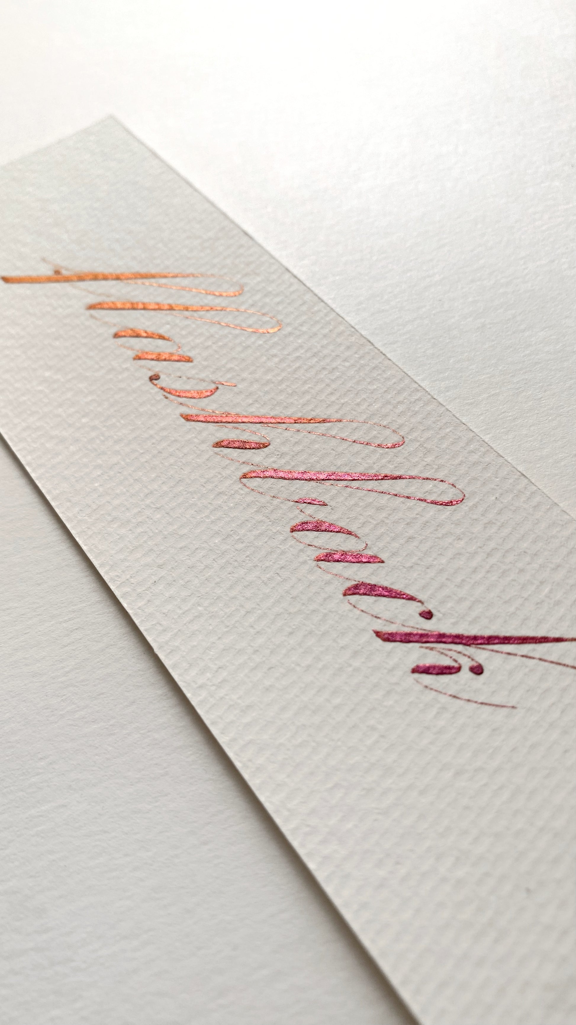 Homemade colorshift metallic watercolor in orange and red