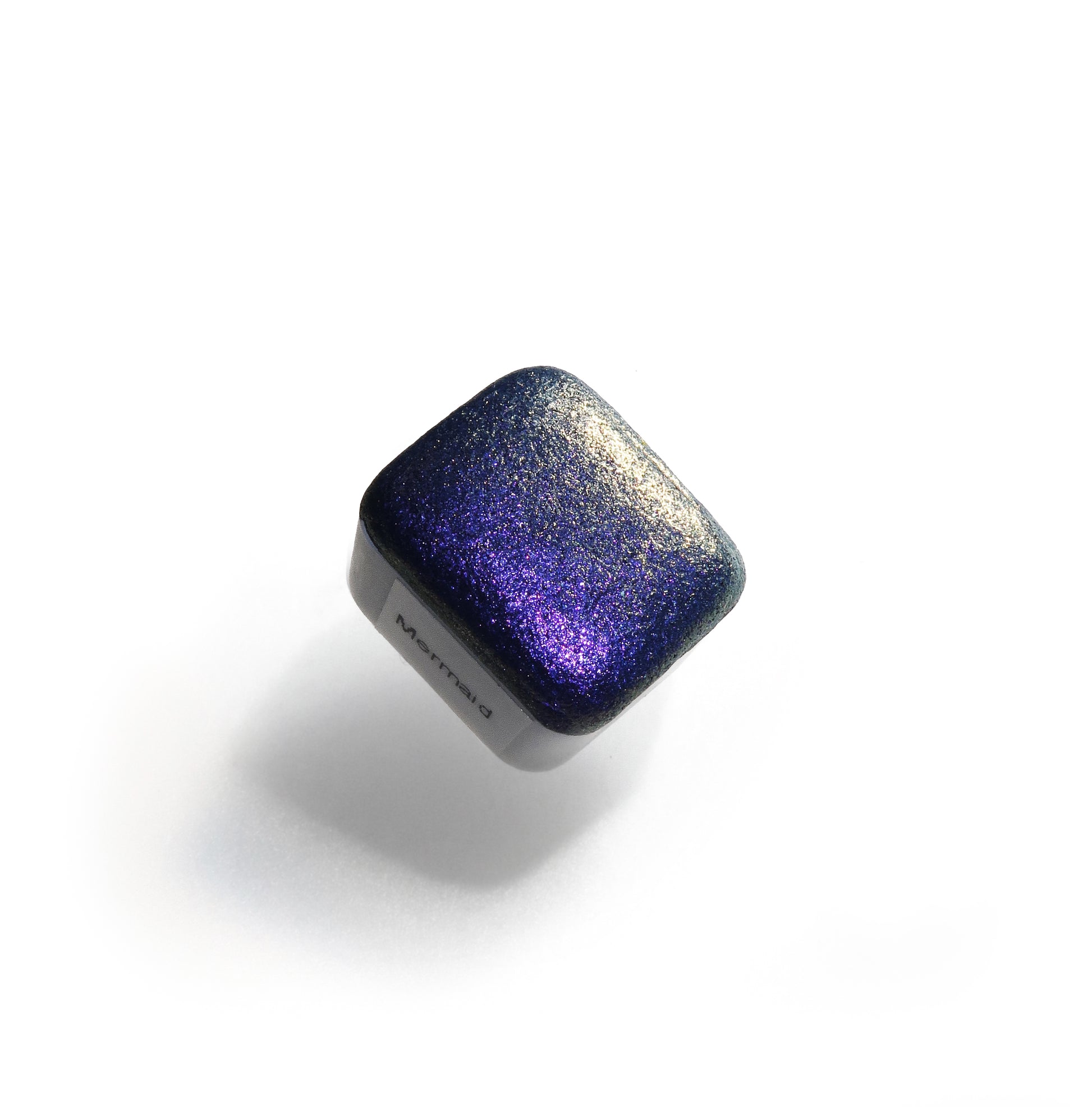 Homemade colorshift metallic watercolor in blue and purple