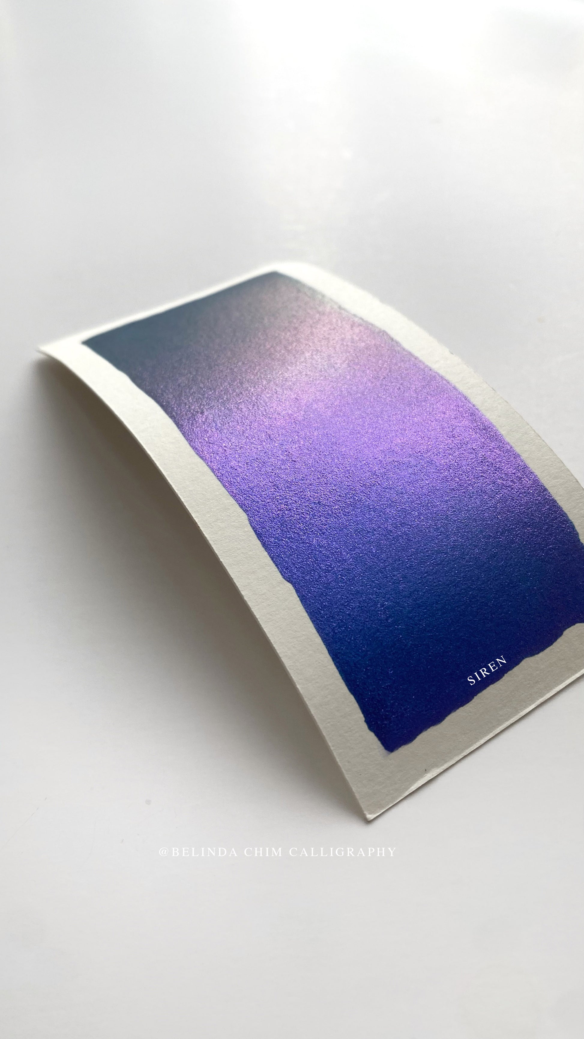 Homemade colorshift metallic watercolor in blue and purple