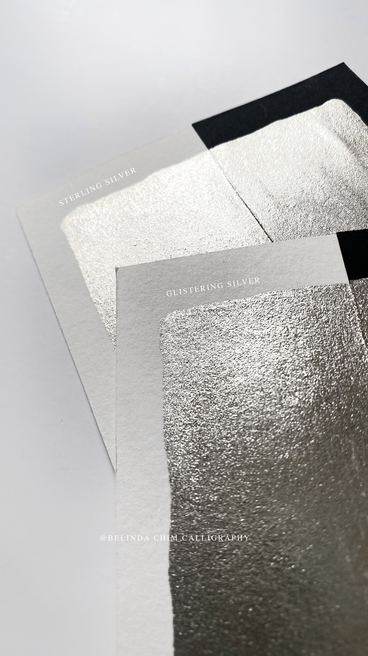 Homemade metallic watercolor in silver