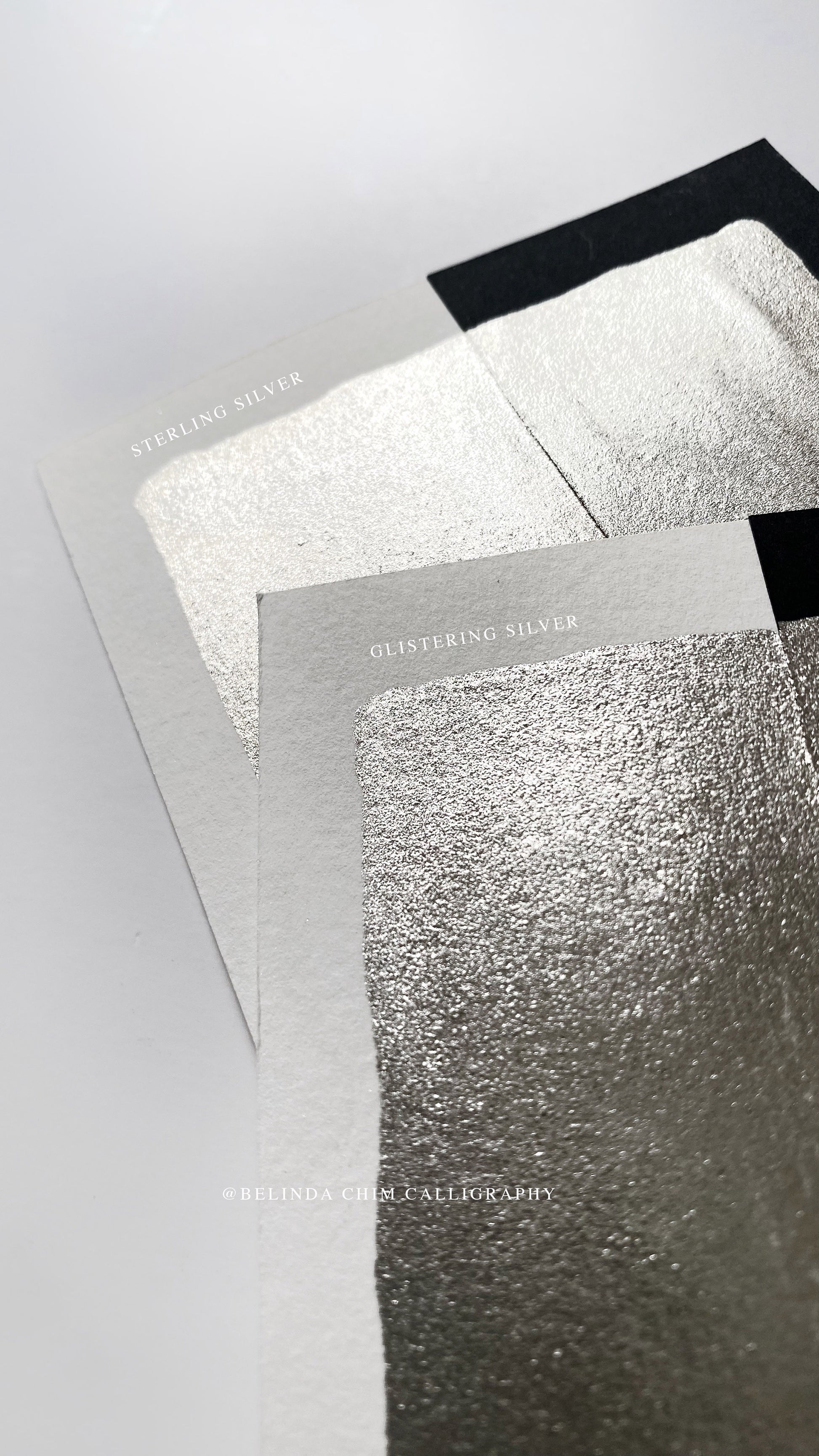 Homemade  metallic watercolor in silver
