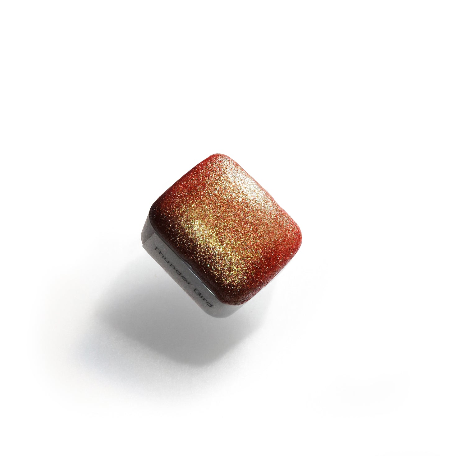 Homemade colorshift metallic watercolor in orange