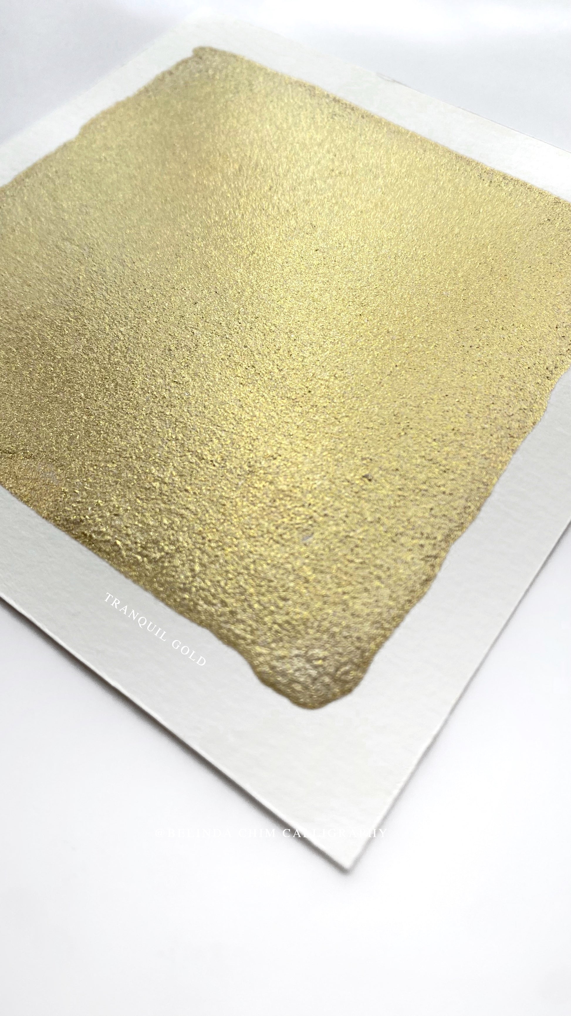Homemade metallic watercolor in gold