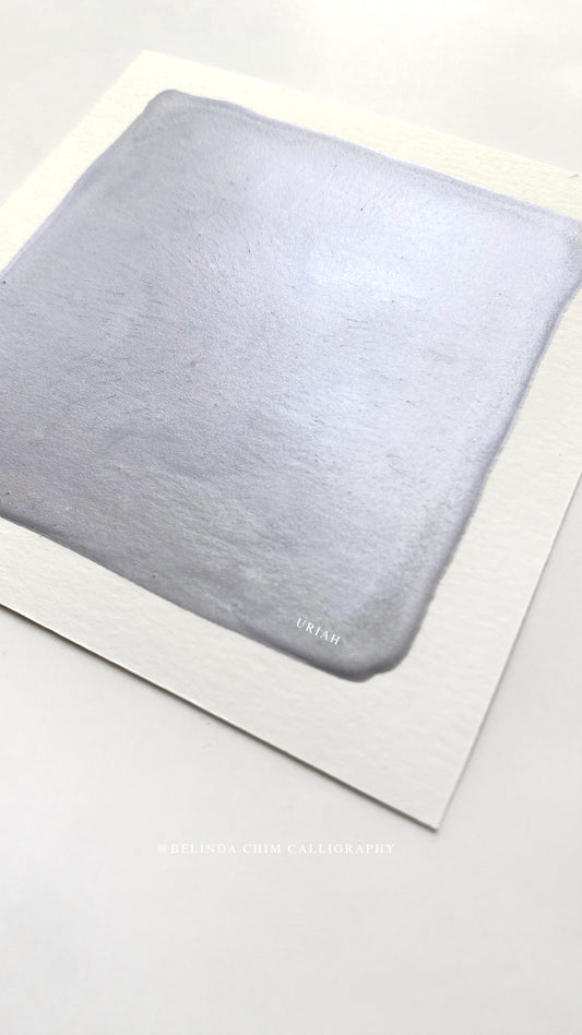 homemade metallic watercolor in purple