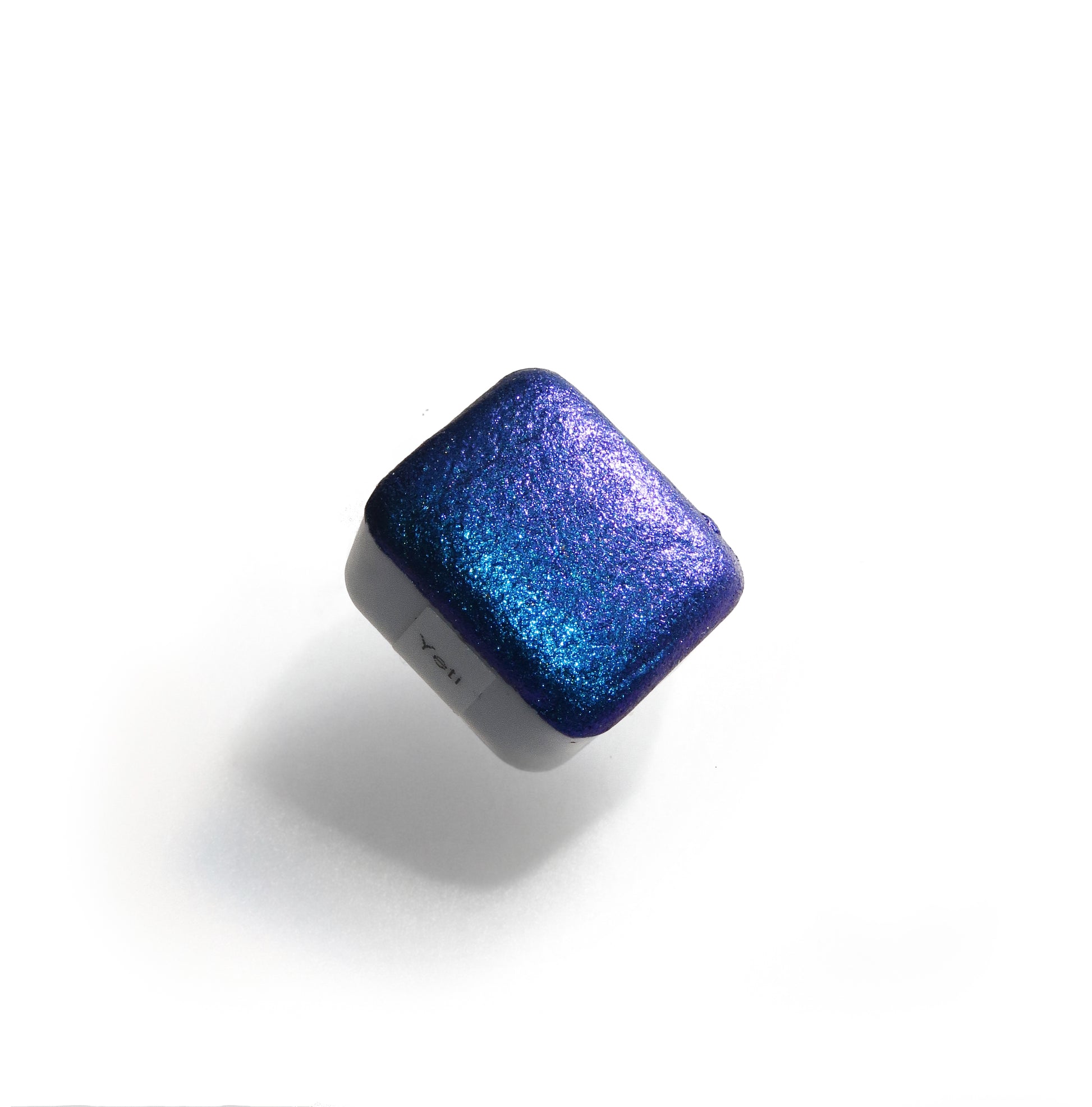 Homemade colorshift metallic watercolor in blue and purple