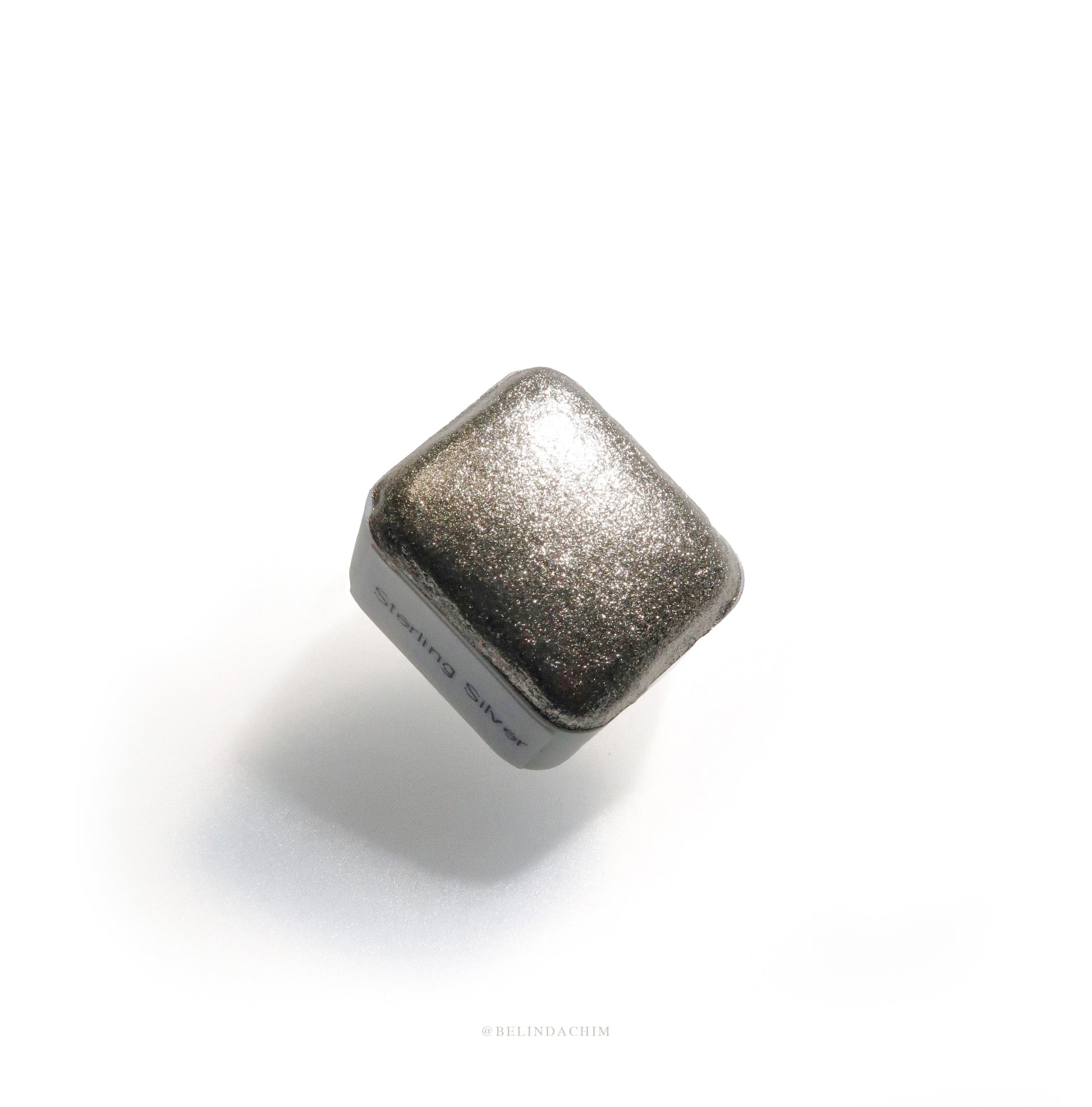 Homemade  metallic watercolor in silver