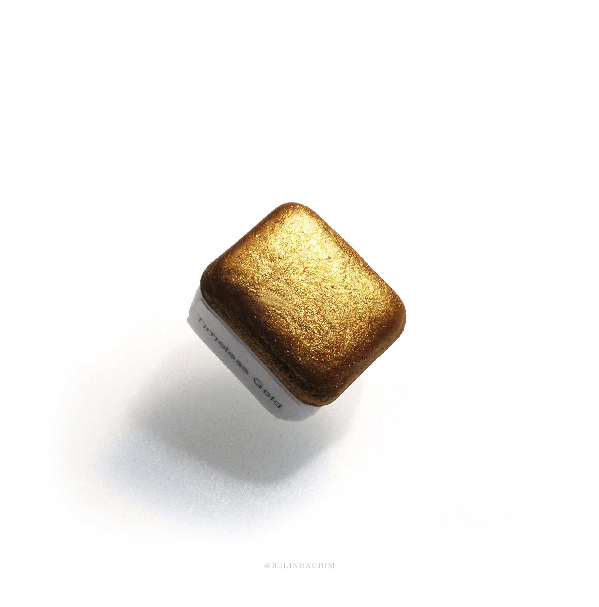 Homemade  metallic watercolor in gold