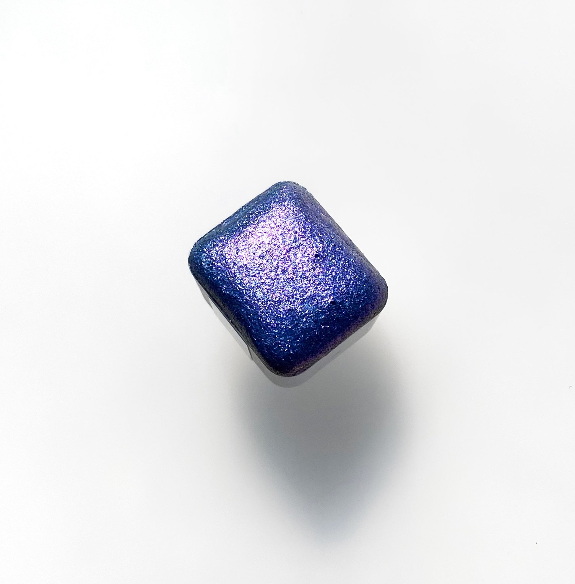 Homemade colorshift metallic watercolor in blue and purple